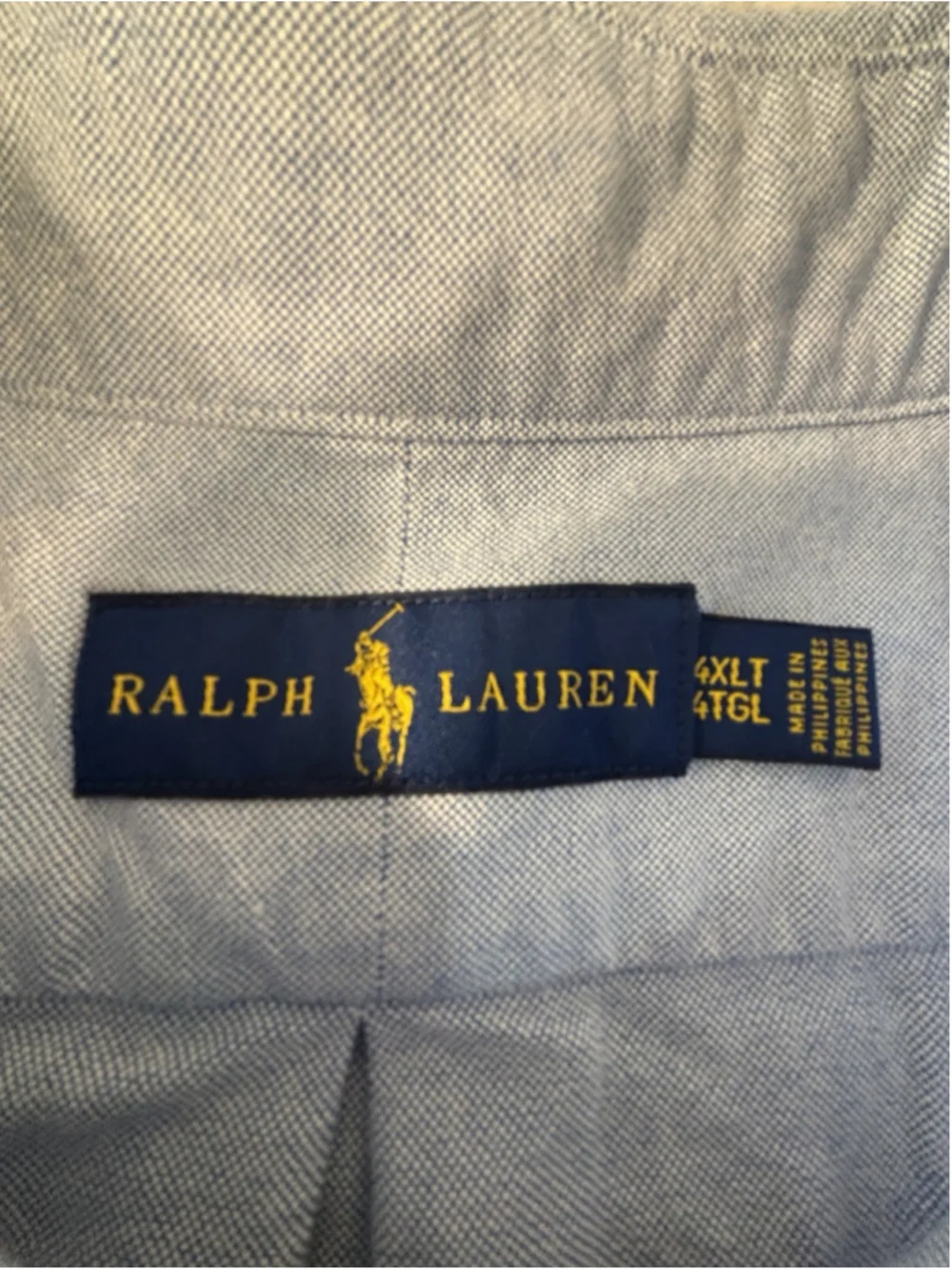 Polo Ralph Lauren 4XLT Big Tall Blue Chambray Button Down Shirt